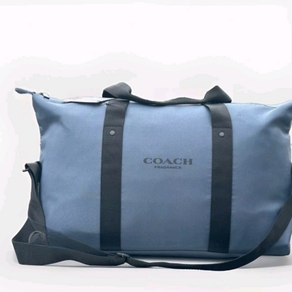 Coach Fragrance Duffle slate blue Weekender Carry-on Gym Shoulder / Hand Bag New - Picture 4 of 7